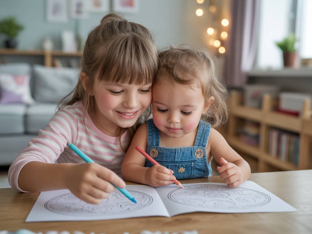 Coloriage en duo : renforcer les liens affectifs tout en réduisant le stress