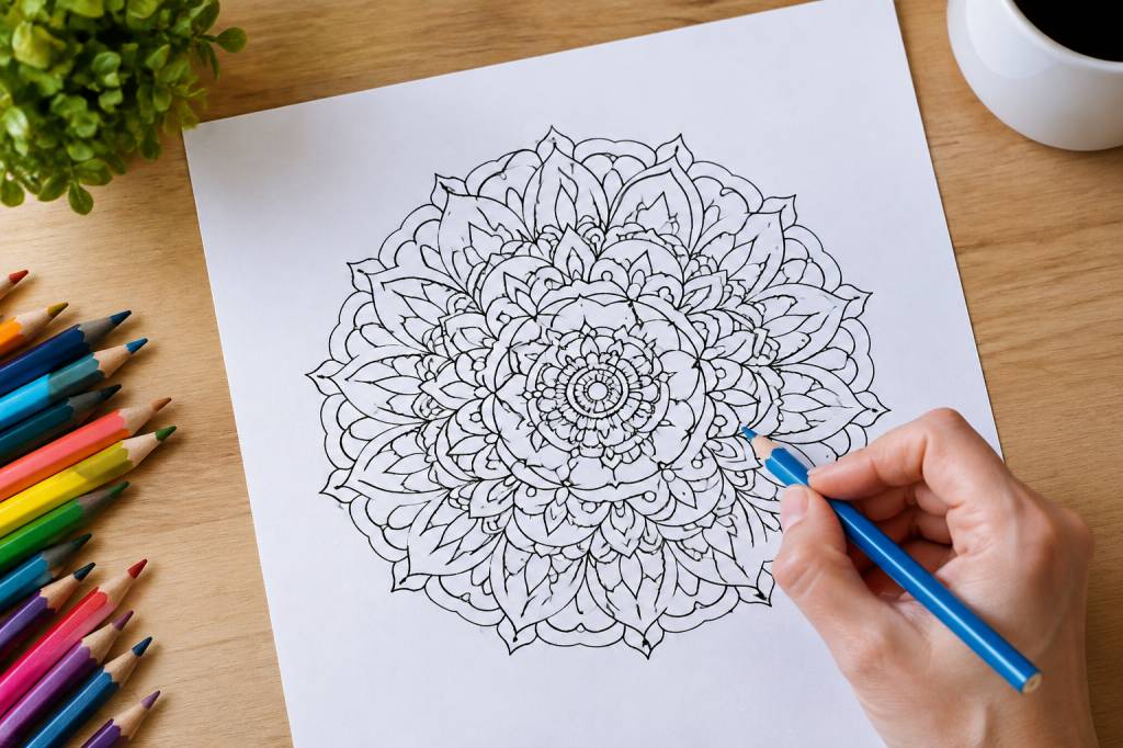 Dessins mandala : un coloriage antistress à réaliser