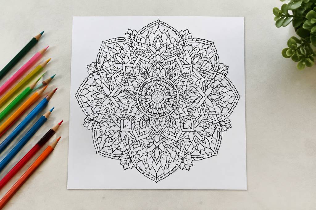 Mandala difficile : un coloriage anti-stress aux motifs complexes